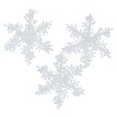 Plastic Snowflake Christmas Holiday Decoration Hanging Ornaments PACK OF 30PCS 11cm White