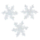 Plastic Snowflake Christmas Holiday Decoration Hanging Ornaments PACK OF 30PCS 11cm White