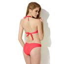 Women Girls Ladies Triangle Top Adjustable Halter Straps Classic Cut Dress Party Beach Supplies L Red