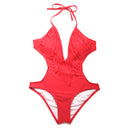 Women Girls Ladies Triangle Top Adjustable Halter Straps Classic Cut Dress Party Beach Supplies L Red