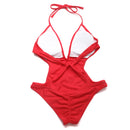 Women Girls Ladies Triangle Top Adjustable Halter Straps Classic Cut Dress Party Beach Supplies L Red