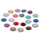 20pcs Assorted Color Crystal Pearl Flatback Embellishment Wedding Craft 15mm