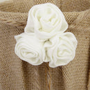 Burlap Jute Satin Rose Flower Girl Basket Rustic Country Theme Wedding