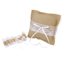 Jute Burlap Lace Garter Rustic Country Theme Wedding Bridal Hens Night Party