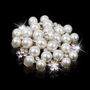 Women Girls Ladies Fashionable Crystal Faux Pearl Brooch Pin Wedding Bridal Supplies