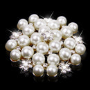 Women Girls Ladies Fashionable Crystal Faux Pearl Brooch Pin Wedding Bridal Supplies