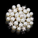 Women Girls Ladies Fashionable Crystal Faux Pearl Brooch Pin Wedding Bridal Supplies