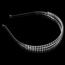 Women Girls Ladies Three Rows Rhinestone Tiara Hairband Wedding Party Supplies