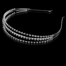 Women Girls Ladies Three Rows Rhinestone Tiara Hairband Wedding Party Supplies