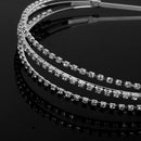 Women Girls Ladies Three Rows Rhinestone Tiara Hairband Wedding Party Supplies