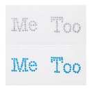 Cute Fashionable Rhinestone Me Too Shoe Sticker Wedding Birthday Party Ornaments