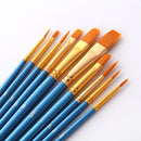 10pcs Assorted Size Paint Brushes for Artist Painting Hobby Models Craft professional