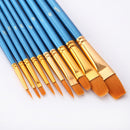 10pcs Assorted Size Paint Brushes for Artist Painting Hobby Models Craft professional