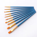 10pcs Assorted Size Paint Brushes for Artist Painting Hobby Models Craft professional