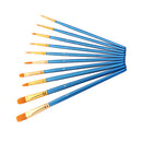 10pcs Assorted Size Paint Brushes for Artist Painting Hobby Models Craft professional