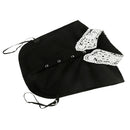 Women Girls Ladies Elegant Floral Lace Neckline Half Shirt Blouse Detachable Collar Black And White
