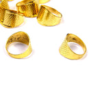 10 Sewing Quilting Metal Thimble Ring ADJUSTABLE DIY Craft Finger Protector