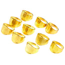 10 Sewing Quilting Metal Thimble Ring ADJUSTABLE DIY Craft Finger Protector