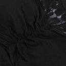 Women Girls Ladies Fashionable Hollow Crochet Flower Back Design Cotton Blend Crop Top Vest Blouse Bra Black