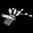Women Girls Ladies Fashionable Flower Crystal Rhinestone Hair Comb Hair Accessory Wedding Party Supplies