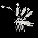 Women Girls Ladies Fashionable Flower Crystal Rhinestone Hair Comb Hair Accessory Wedding Party Supplies