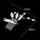 Women Girls Ladies Fashionable Flower Crystal Rhinestone Hair Comb Hair Accessory Wedding Party Supplies