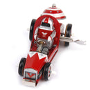 Vintage Racing Car Model Tin Toy Collectible Gift With Wind Up Key Kids Educational Mobility Developmental Toy Gift Red