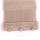Elastic 3-Eye Hook Bra Extension Extender 3pcs Black Nude White