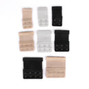 Elastic 3-Eye Hook Bra Extension Extender 3pcs Black Nude White