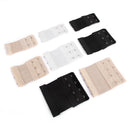 Elastic 3-Eye Hook Bra Extension Extender 3pcs Black Nude White