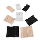 Elastic 3-Eye Hook Bra Extension Extender 3pcs Black Nude White