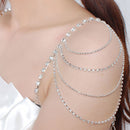 Bridal Wedding Prom Dress Beaded Rhinestone Bra Straps One Pair