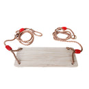 Birch Wood Outdoor Swing Set Seat with Rope