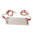 Birch Wood Outdoor Swing Set Seat with Rope
