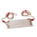 Birch Wood Outdoor Swing Set Seat with Rope