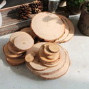 50 Pieces Natural Wood Log Slice Tree Chic Wooden Discs Wedding Pyrography Table Centerpiece Cake Stand 2-4cm