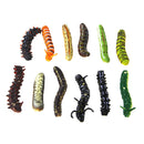Set of 12pcs Mixed Plastic Vivid Twisty Worm Model Colorful Funny Pretend Trick Toys