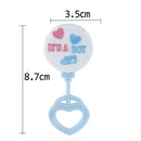 Cute Mini Rattles Charm Baby Shower Supplies Party Table Decoration Blue Pack Of 12PCS