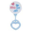 Cute Mini Rattles Charm Baby Shower Supplies Party Table Decoration Blue Pack Of 12PCS