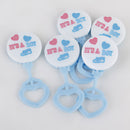 Cute Mini Rattles Charm Baby Shower Supplies Party Table Decoration Blue Pack Of 12PCS