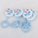 Cute Mini Rattles Charm Baby Shower Supplies Party Table Decoration Blue Pack Of 12PCS