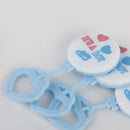 Cute Mini Rattles Charm Baby Shower Supplies Party Table Decoration Blue Pack Of 12PCS
