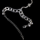 Women Girls Ladies Pearl Rhinestone Bangle Bracelet With Ring Cuff Chain Wedding Party Supplies