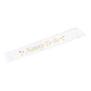 Satin Ribbon Nanny To Be Writing Sash Baby Shower Party Supplies