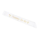 Satin Ribbon Nanny To Be Writing Sash Baby Shower Party Supplies