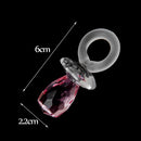 Crystal Elegant Pacifier Wedding Birthday Party Supplies Pink And Clear