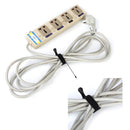 Nylon Straps Fastener Cable Tie Wire Hook and Loop Organiser 5pcs 5 Colors