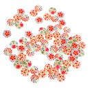 1 Set of 100PCS Mixed Colors 15mm Drawing Printing Round Buttons For Scrapbooking Sewing Craft Project DIY Accessory