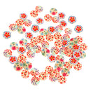 1 Set of 100PCS Mixed Colors 15mm Drawing Printing Round Buttons For Scrapbooking Sewing Craft Project DIY Accessory