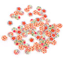 1 Set of 100PCS Mixed Colors 15mm Drawing Printing Round Buttons For Scrapbooking Sewing Craft Project DIY Accessory